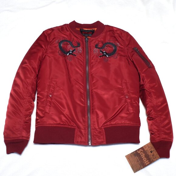 SCHOTT N.Y.C. CIV/MIL 1913 Jacket Intermediate size M Embroidery 100% Authentic - Picture 3 of 7